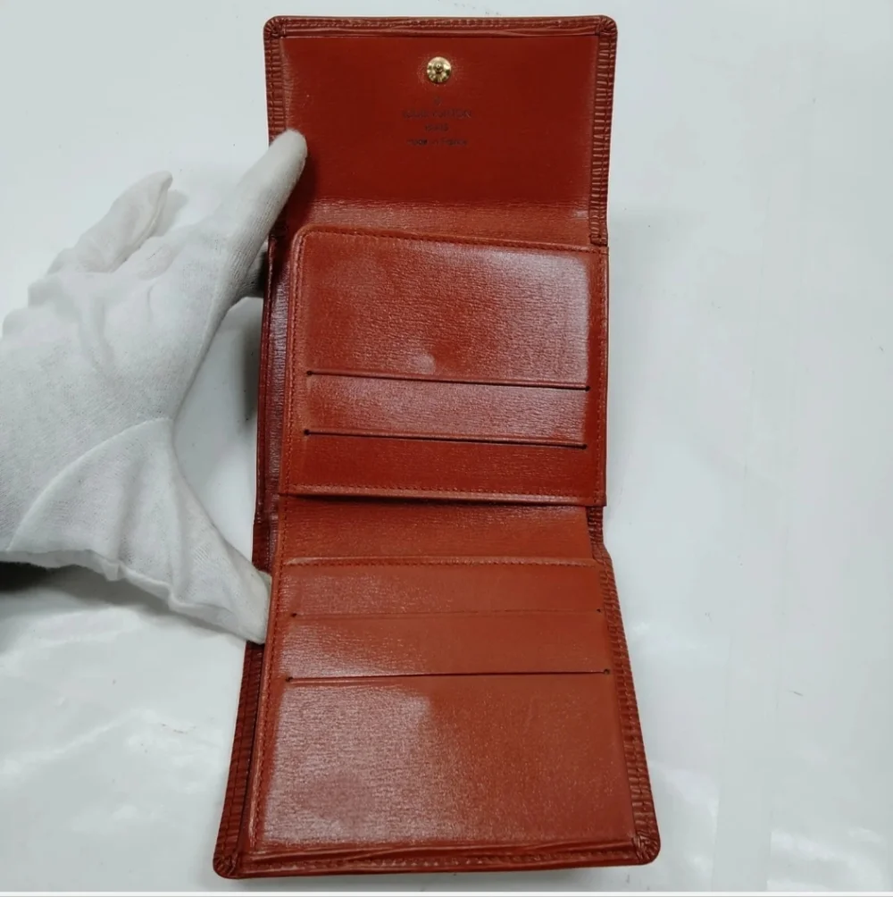 Louis Vuitton LV  Bi-fold Wallet  Portefeuille Elise Brown Epi